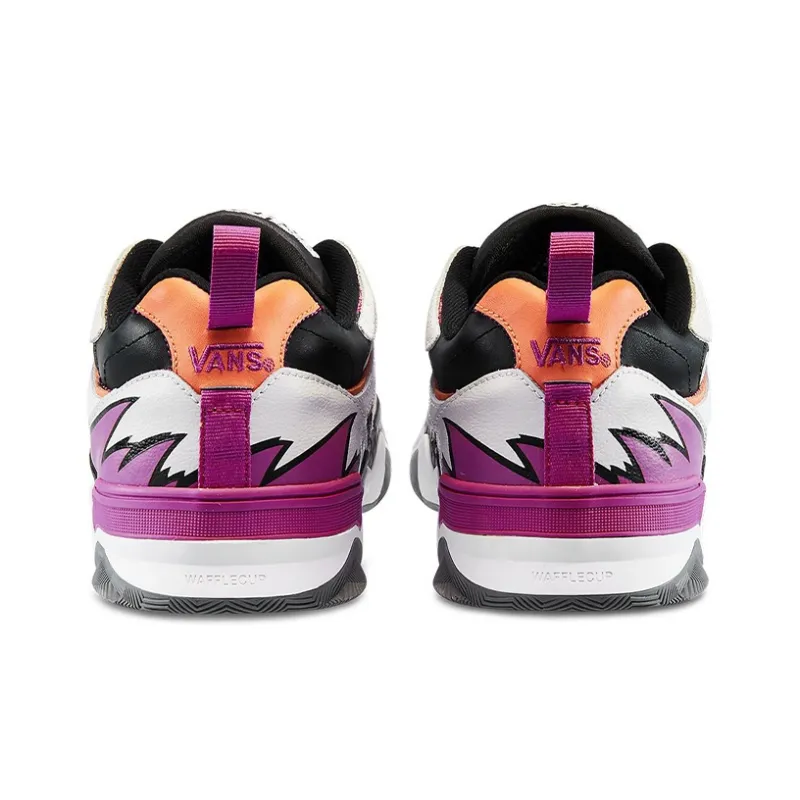 Vans Brux Wc Wear resistant Non Slip Retro Sports Shoe White Purple-4