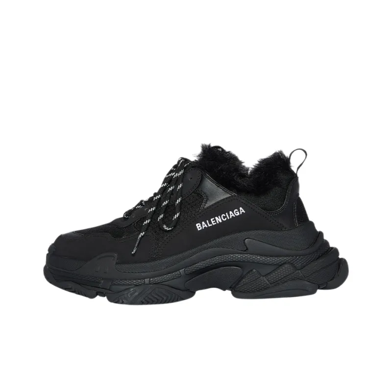 Balenciaga Triple S Fake Fur Black-0