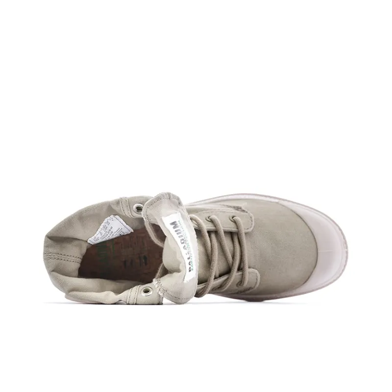 Palladium Baggy Organic Wear-Resistant High-Top Canvas Shoes Unisex Light Green-3