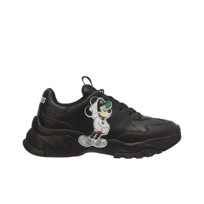Disney x MLB Big Ball Chunky Cushioned Slip Resistant Lightweight Low Top Chunky Sneakers Unisex Black-1