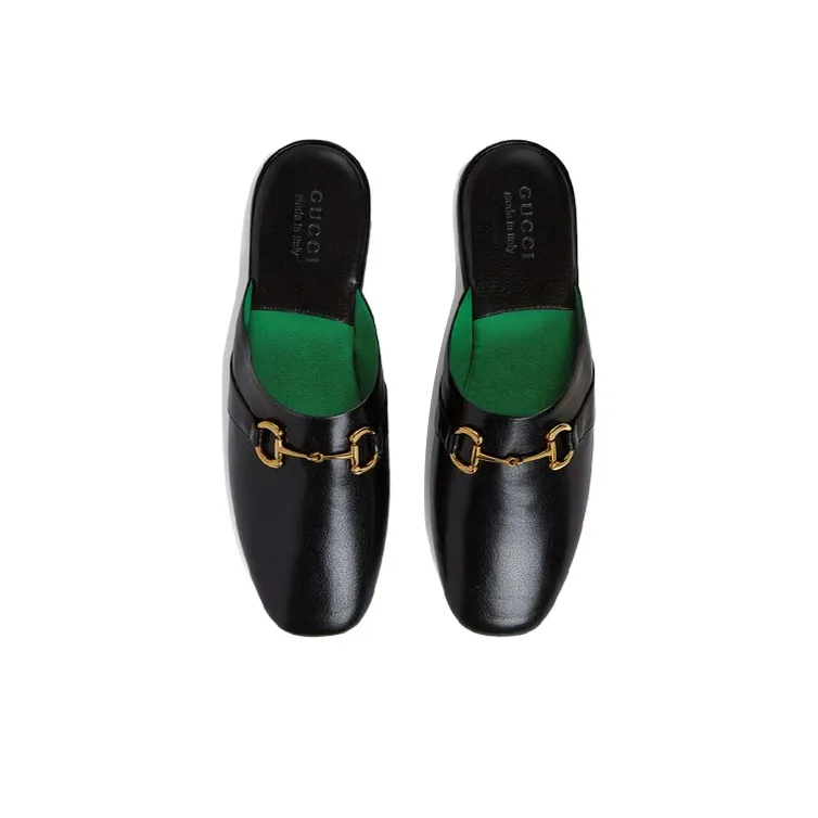 GUCCI Wrap-toe Slippers Men's Black-3