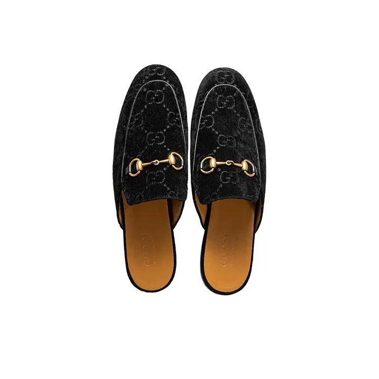 GUCCI Princetown Flat 'Black Velvet' Men's-3