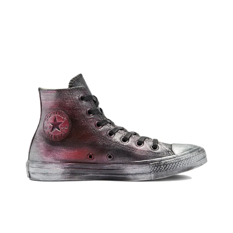 Converse Chuck Taylor All Star Waxed Metal Anti Slip And Wear Resistant Coverage High Top Canvas Shoes Men's Red-1