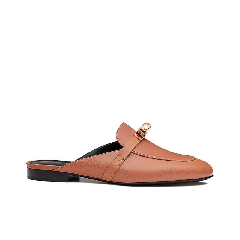 HERMES Oz Casual Single Shoes Women's Nude Pink-1