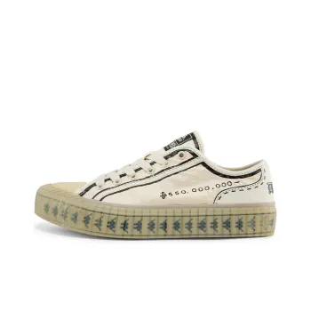 One Piece x Kappa Collaboration Low Top Canvas Shoes Unisex Bright Rain Gray