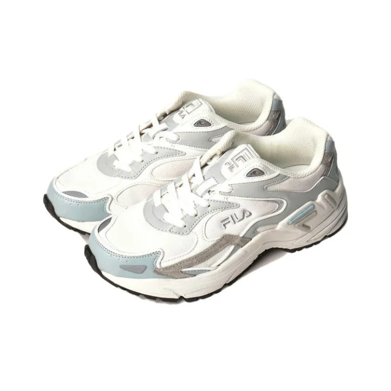 FILA Catapult Anti-Slip Wear-Resistant Low-Top Chunky Sneakers Unisex Gray White-1
