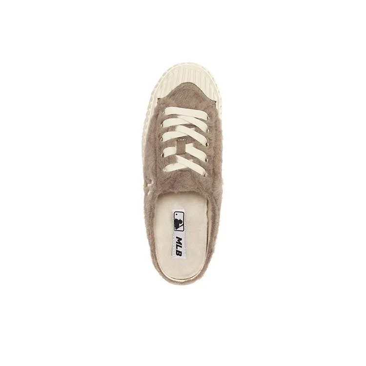 MLB Playball Mule Lightweight Thermal Height Increasing Low Top Canvas Shoes Unisex Brown-2