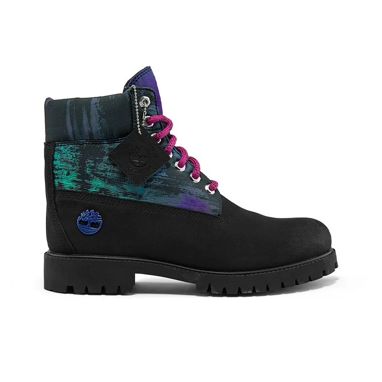 Timberland Heritage Nl Sky 6 Inch Waterproof Boots 'Black Nubuck With Print'-1