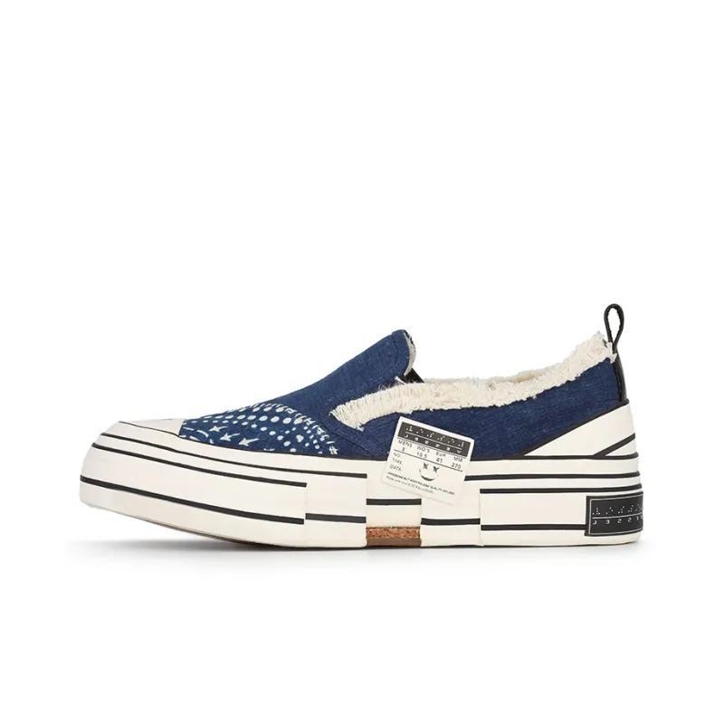 INK·CHEN x VESSEL Slip On Low Top Canvas Shoes Unisex Blue-0