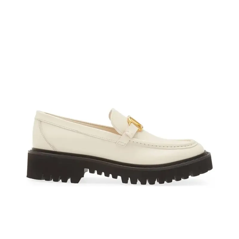 Valentino VLogo Signature Loafers Women's Ecru-1