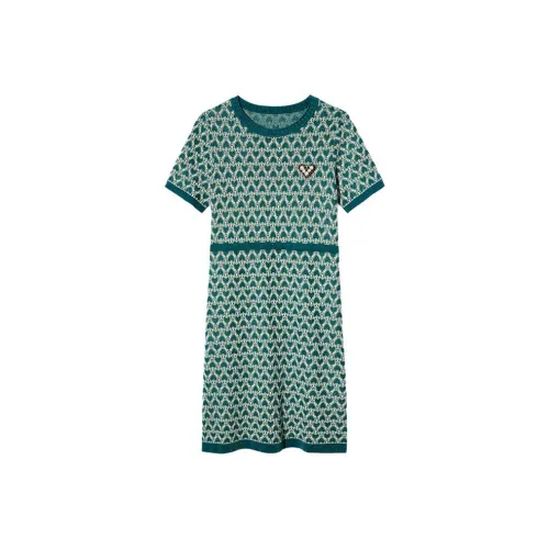 YINER GoodLand Short-Sleeved Dresses Women's Bright Green