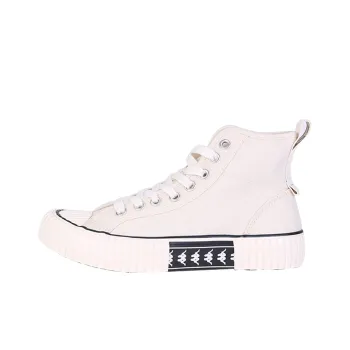 Kappa Slip Resistant Coverage High Top Canvas Shoes Unisex Korean White