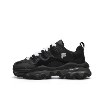 FILA FUSION QD96 Cushioning Anti Slip And Wear Resistant Low Top Chunky Sneakers Men's Black