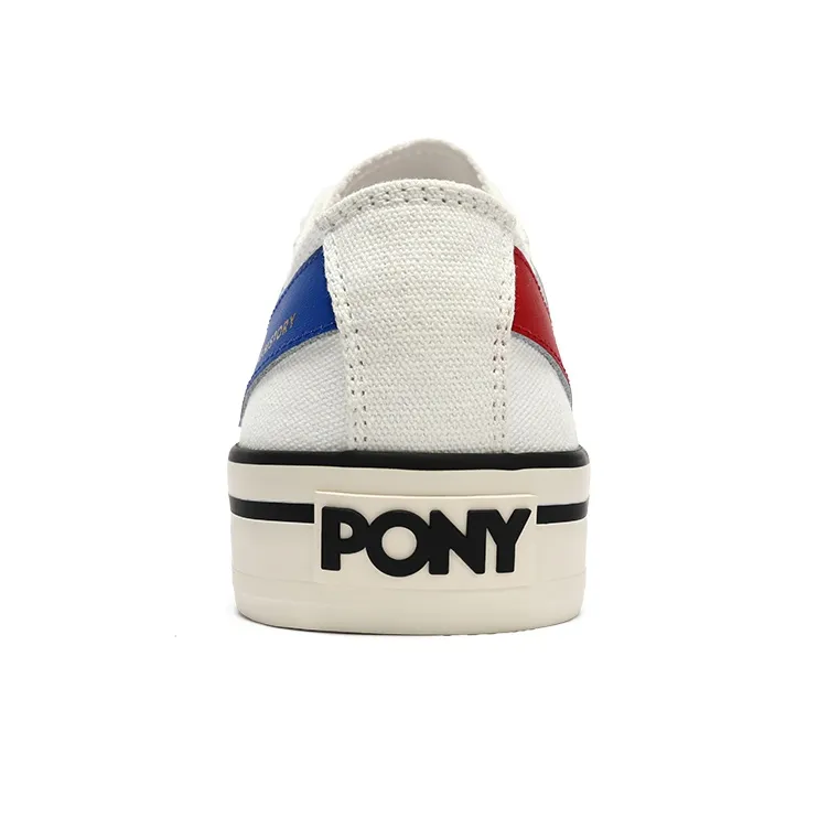 PONY Shooter Slip Resistant, Abrasion Resistant, Breathable, Lightweight Low Top Canvas Shoes Unisex White-3