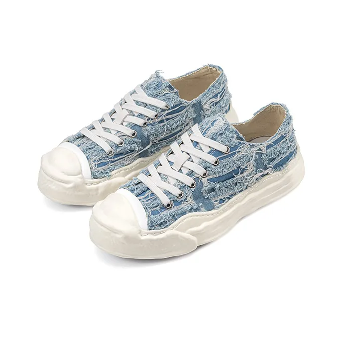 HART DAVIS Slip Resistant Low Top Canvas Shoes Unisex Blue-1