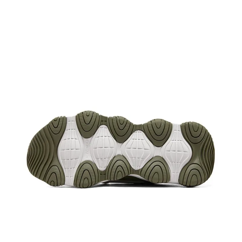 Skechers D'LITES 1.0 Bubbu Bear New Anti Slip Wear Resistant Low Top Chunky Sneakers Men's White Green-4