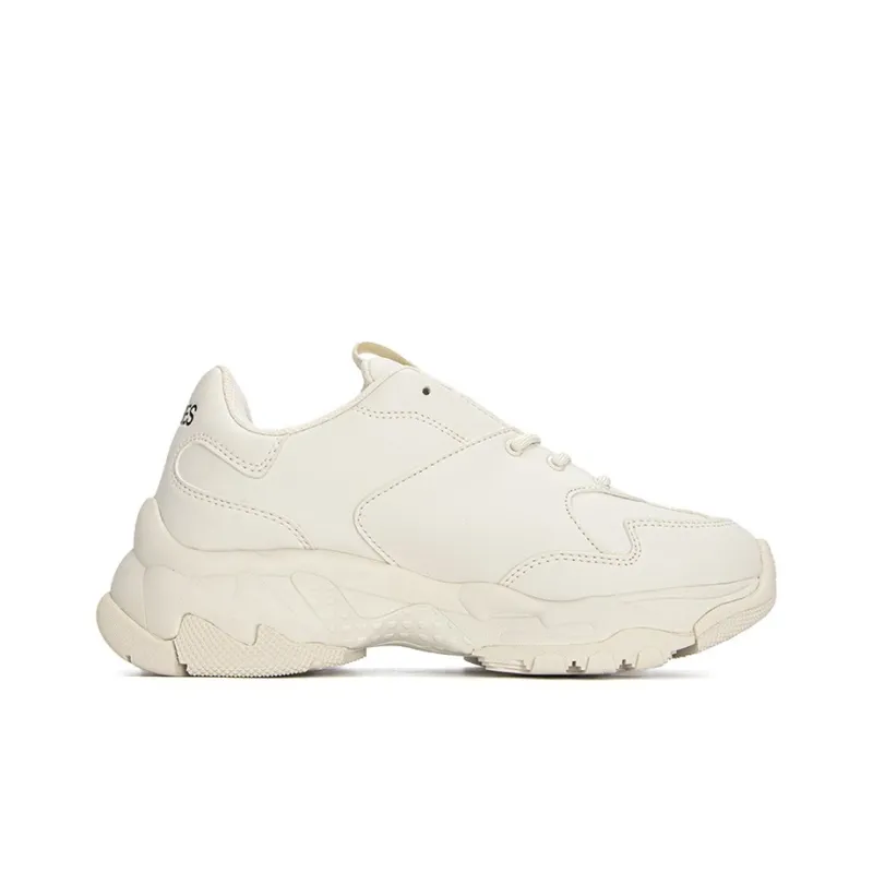 MLB Big Ball Chunky Chunky Sneakers Unisex Low Top Ivory White/Green-1