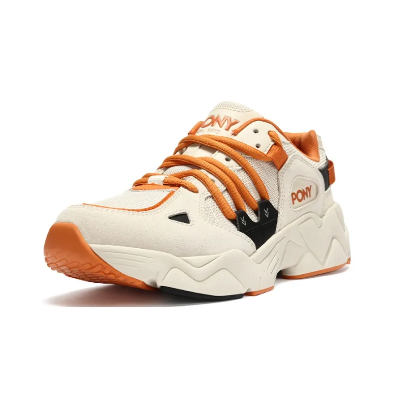 Pony Chunky Sneakers Men Low-Top Beige/Light Orange/Black-1