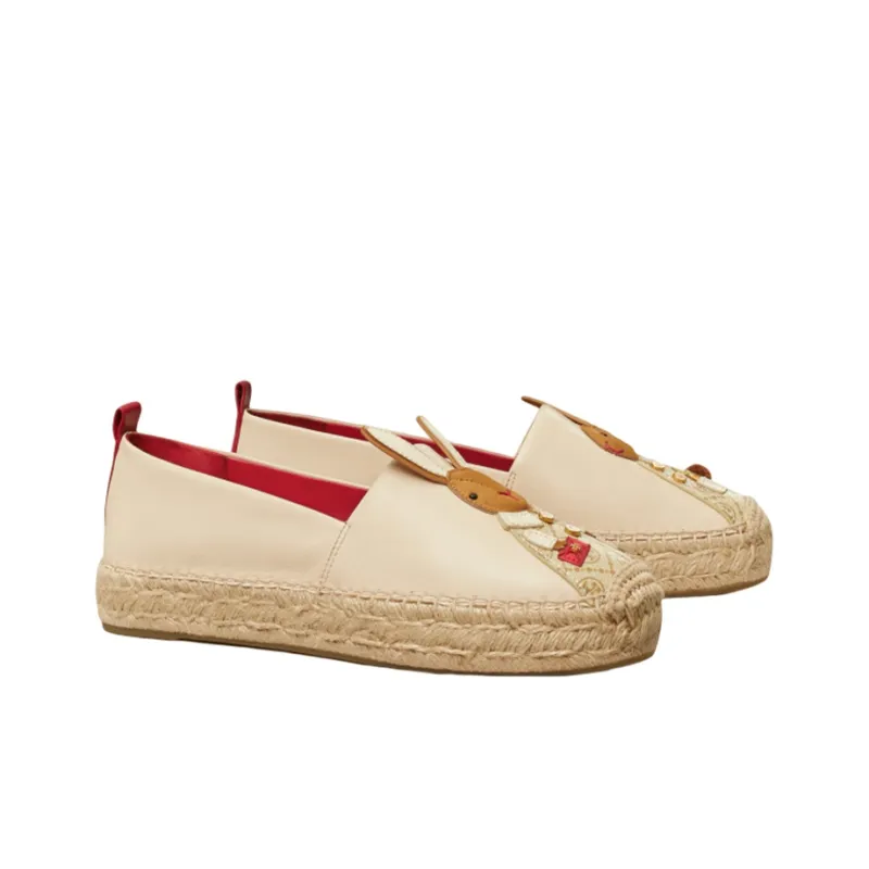 TORY BURCH Espadrilles Women's White Year Of The Rabbit Limited-2