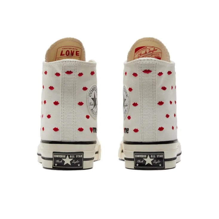 Converse Chuck Taylor All Star 70 Hi Embroidered Lips Vintage White-3
