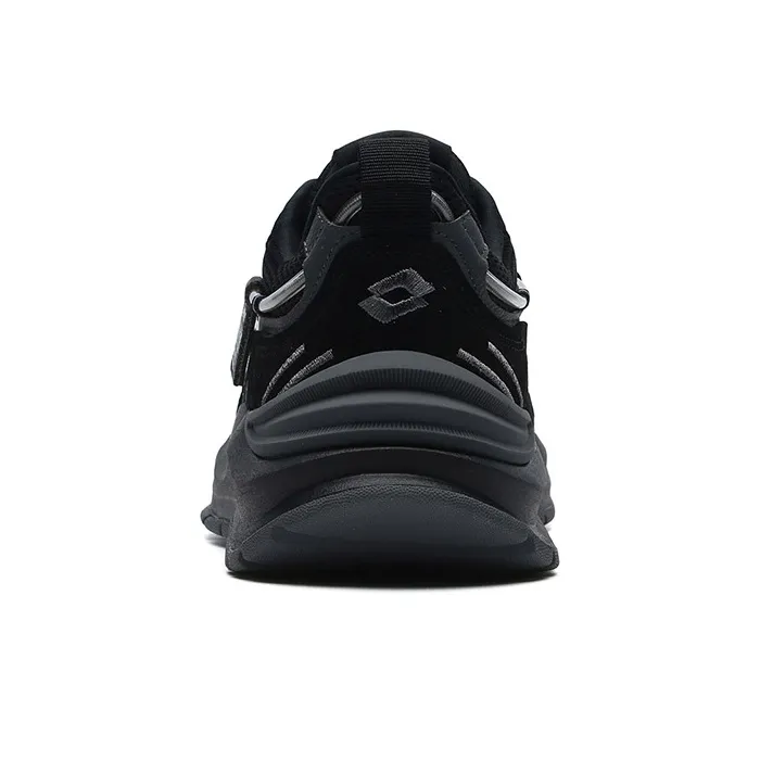LOTTO Thundercloud Cushioning Anti Slip And Wear Resistant Low Top Chunky Sneakers Men's Black-3