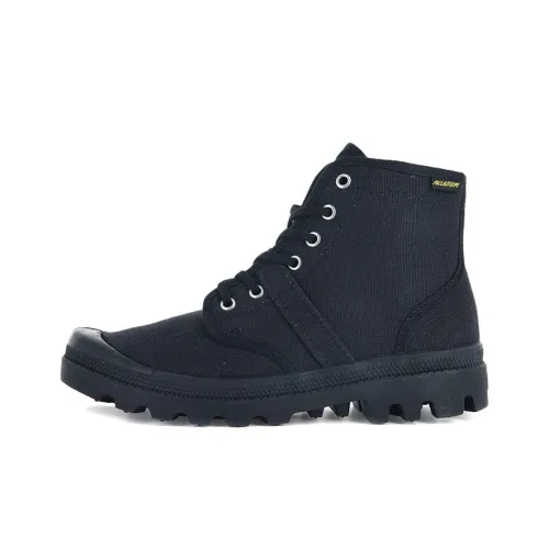 Palladium Anti-Slip Wear-Resistant Breathable Coverage High-Top Canvas Shoes Men's Black