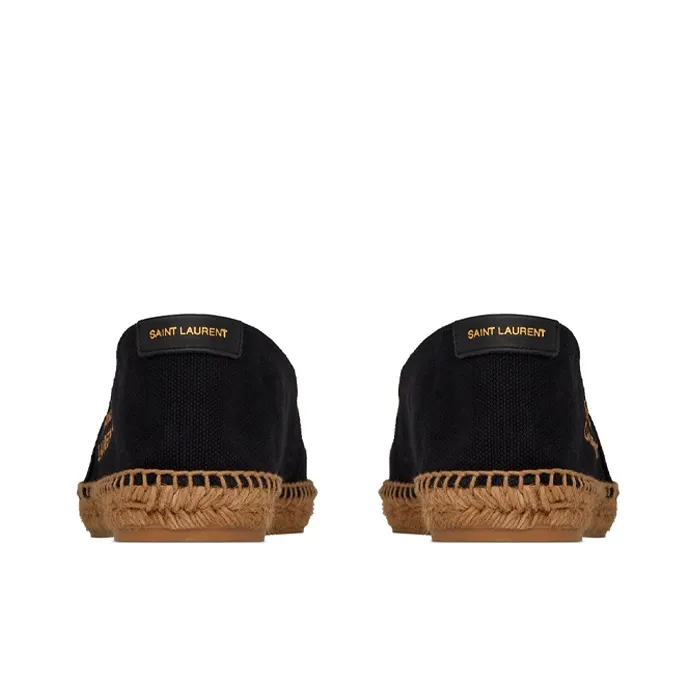 SAINT LAURENT Embroidered Espadrilles Black Women's-4