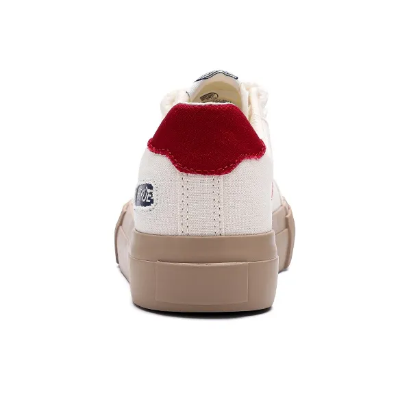 Feiyue Low Top Casual And Versatile Women's Beige Blue Red-3