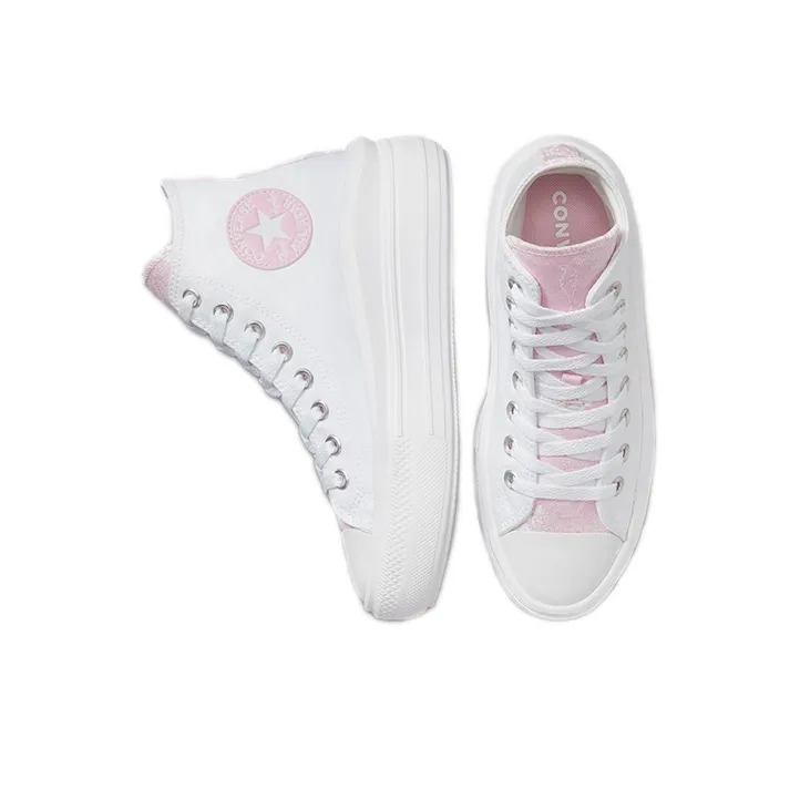 Converse Women's Chuck Taylor All Star Move High 'Hybrid Floral White Pink Foam' Women's-4