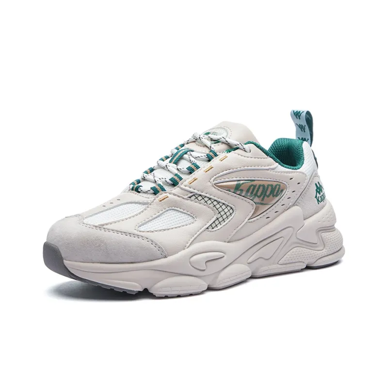 Kappa Cushioning, Breathable, Lightweight, Supportive Low Top Chunky Sneakers Unisex White Green-2