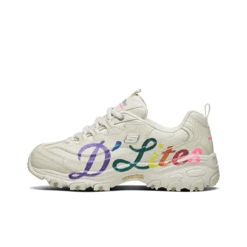 Skechers D'LITES 1.0 Cushioned Anti Slip Wear Resistant Breathable Lightweight Low Top Chunky Sneakers Women's Natural