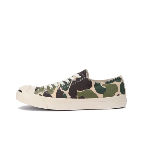 Converse Jack Purcell Canvas Shoes Unisex Low-Top Beige/Green