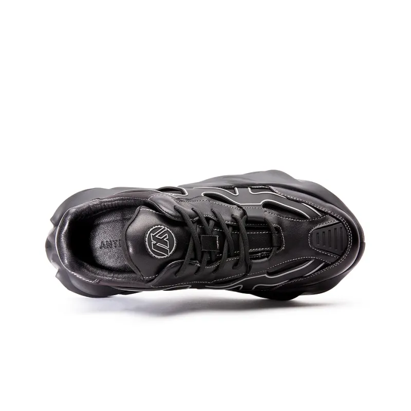 Anthony Miles Chunky Sneakers Men Low Top Black-2
