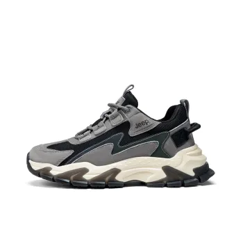 Jeep Wear Resistant Low Top Chunky Sneakers Men's Gray