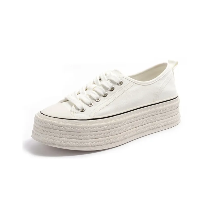 STEVE MADDEN Kiag Low-Top Canvas Shoes Women's Beige Black-6