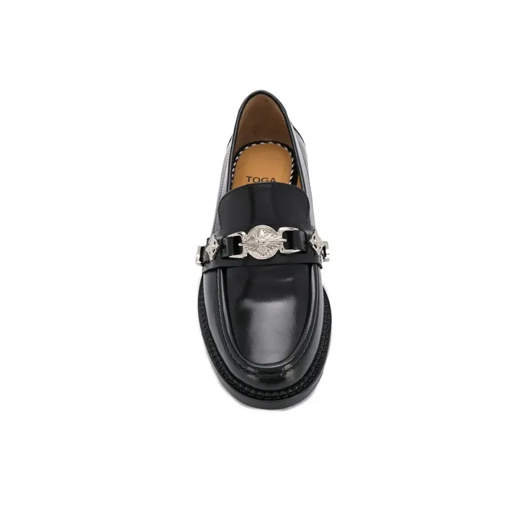 Toga Pulla Round-toe Leather Loafers-2