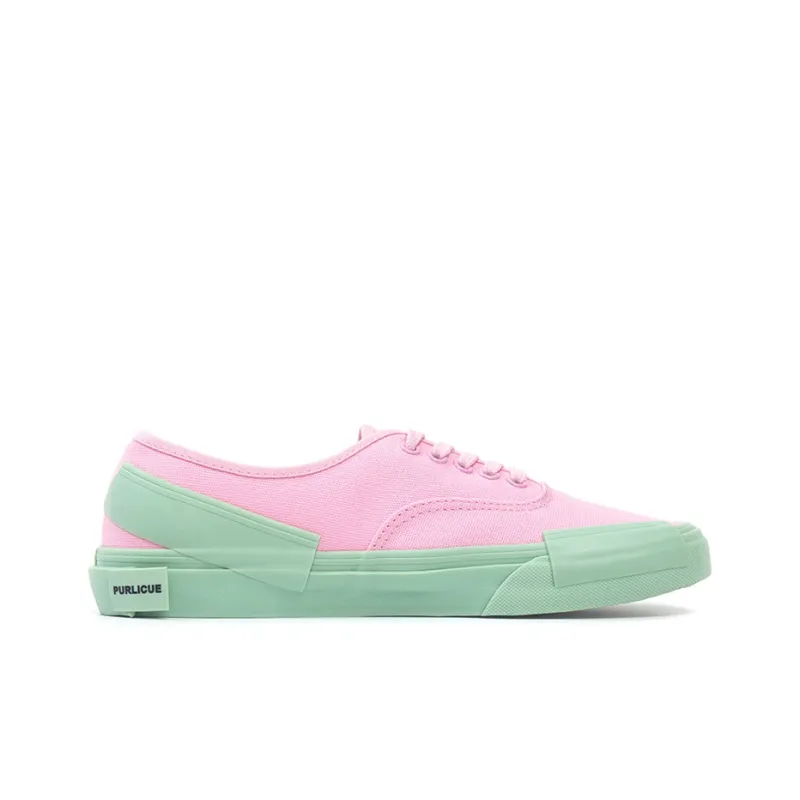 CONP Canvas Shoes Unisex Low Top Pink/Green-1