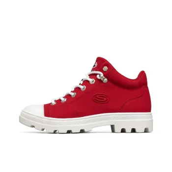 Skechers Jeremy Ville X Skechers Roadies High Top Canvas Shoes Red/White Women's