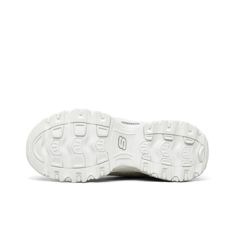 Skechers D'Lites 1.0 Clunky Shoes White Women's-4