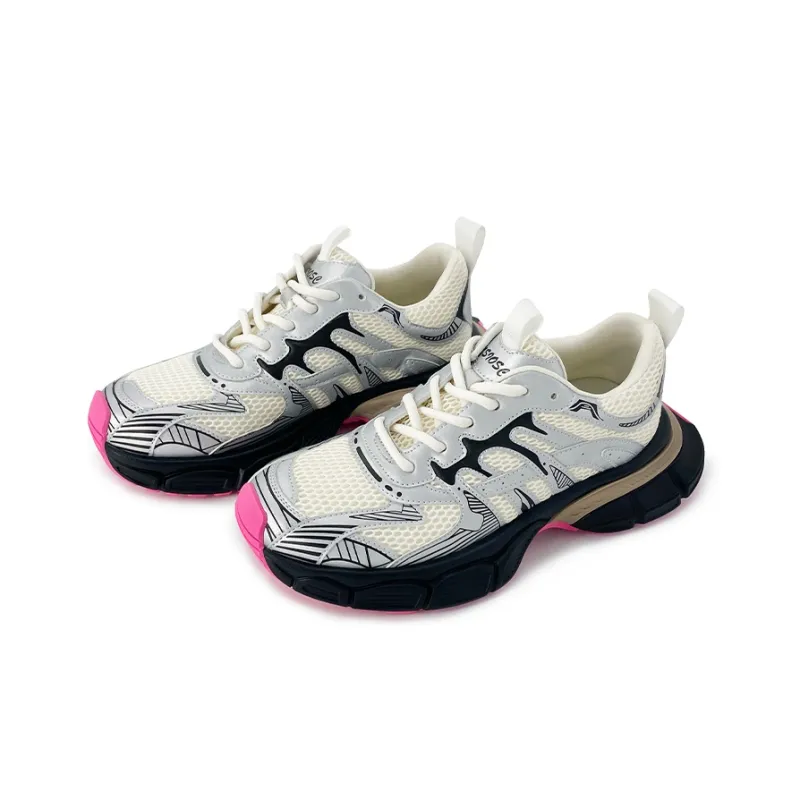 NSIOSC Height Increasing, Abrasion Resistant, Lightweight, And Breathable Low Top Chunky Sneakers Unisex-2