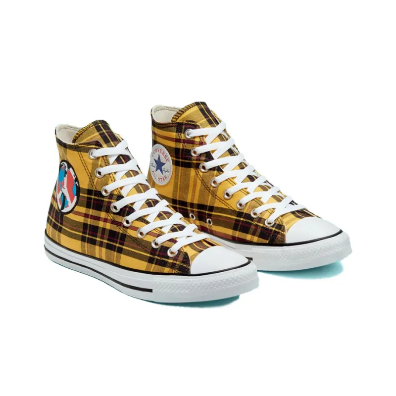Converse Chuck Taylor All Star High 'Plaid Pack World Peace'-2