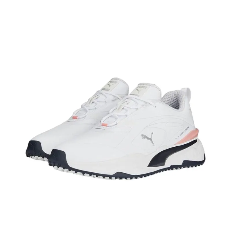 PUMA GS Fast Cushioning Anti Slip And Wear Resistant Low Top Golf Shoes Men's White Pink-2