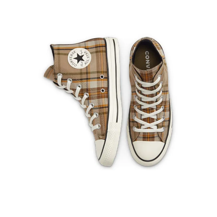 Converse Chuck Taylor All Star Khaki Plaid Sneakers Women's-3