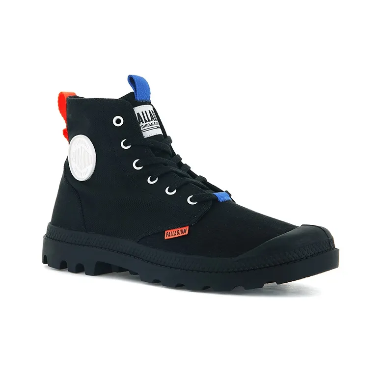 Palladium Pampa Mono Metro Slip Resistant, Abrasion Resistant, Breathable High Top Canvas Shoes Unisex Black-2