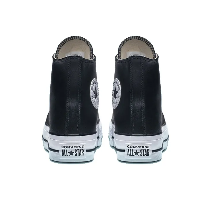 Converse Chuck Taylor All Star Lift Hi Black Leather Women's-3