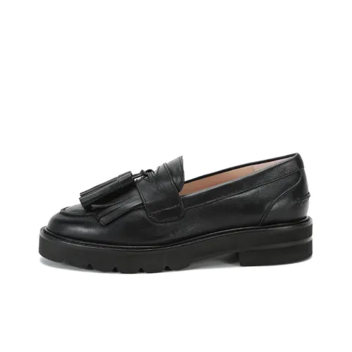 stuart weitzman Tassel-detail Leather Loafers