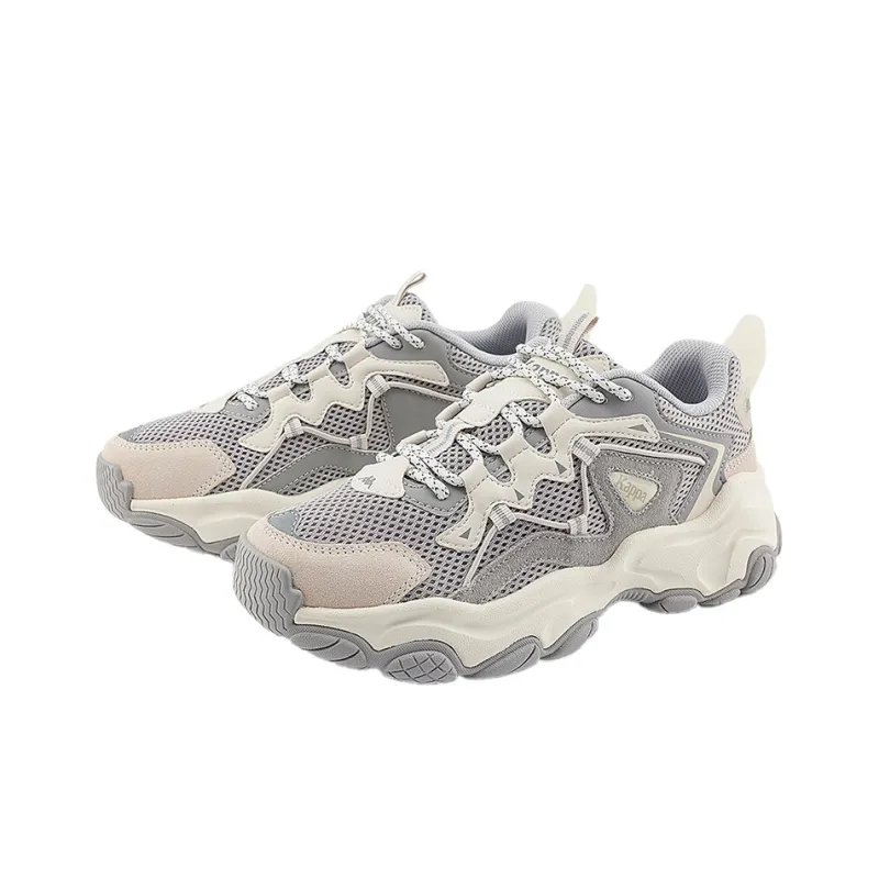 Kappa Breathable Coverage Low Top Chunky Sneakers Unisex Gray-2