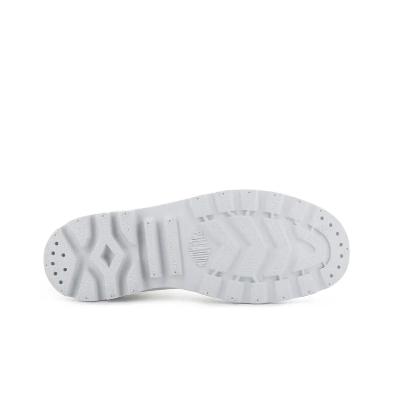 Palladium Mono Chrome Anti Slip Wear Resistant High Top Canvas Shoes Unisex White-4