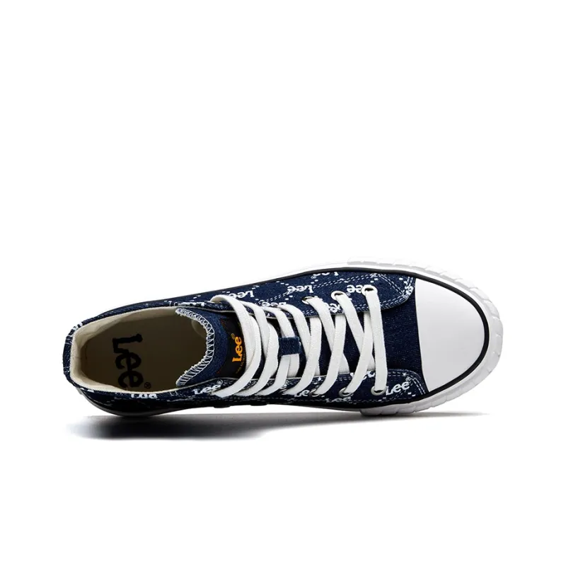 Lee Breathable Lightweight Balance High Top Canvas Shoes Unisex Dark Blue-2