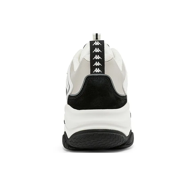 Kappa Non-slip Wear-resistant Shock Absorption Low-Top Chunky Sneakers Unisex Gray White-4